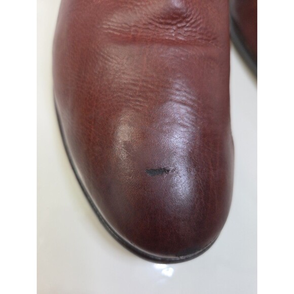 Mephisto Congac Brown Ankle Boots Sz 9 Leather Classic Side Zip Low Heel Buckle - Picture 12 of 12